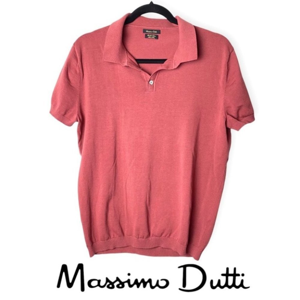 Massimo Dutti Rose Extra Fine  Cotton Short Sleeve Shirt